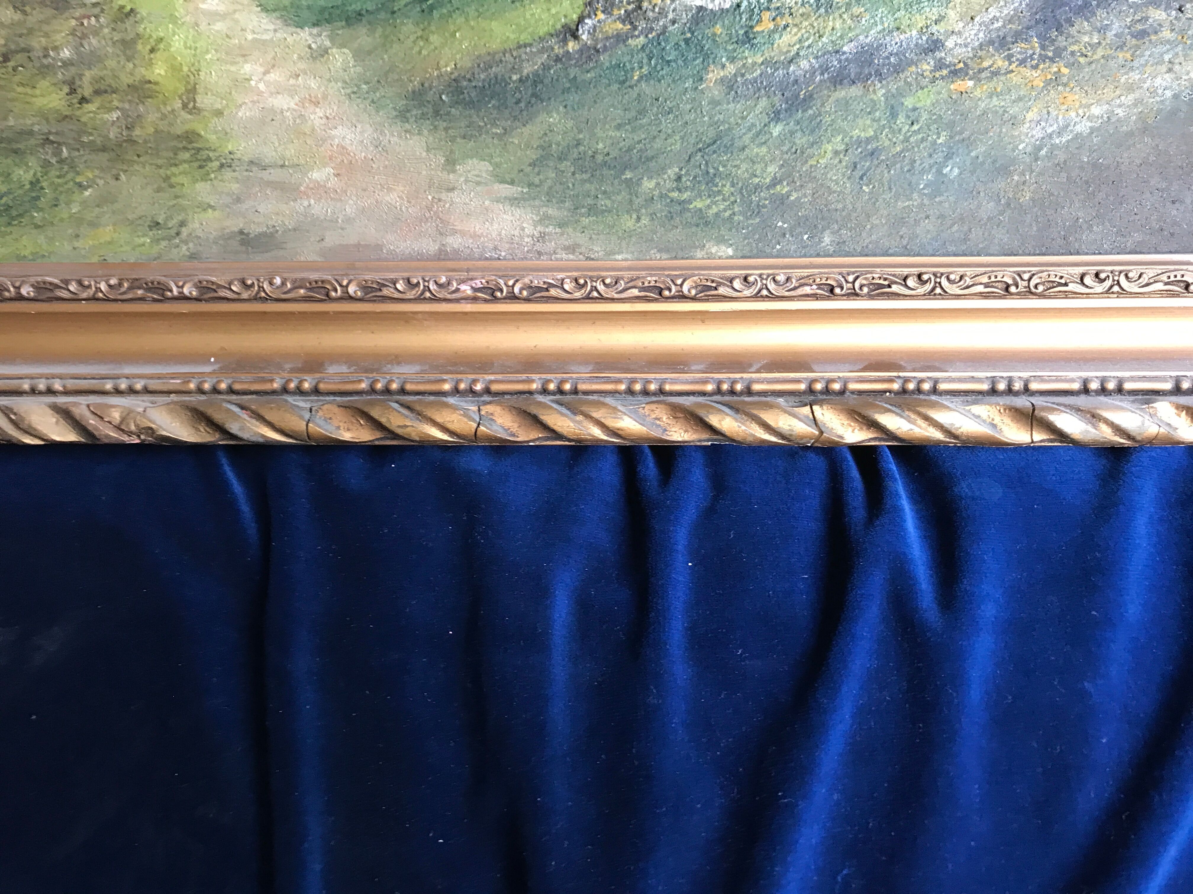 Pair two oil paintings on canvas