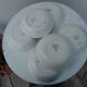 Set of six hollow plates "cap" in earthenware