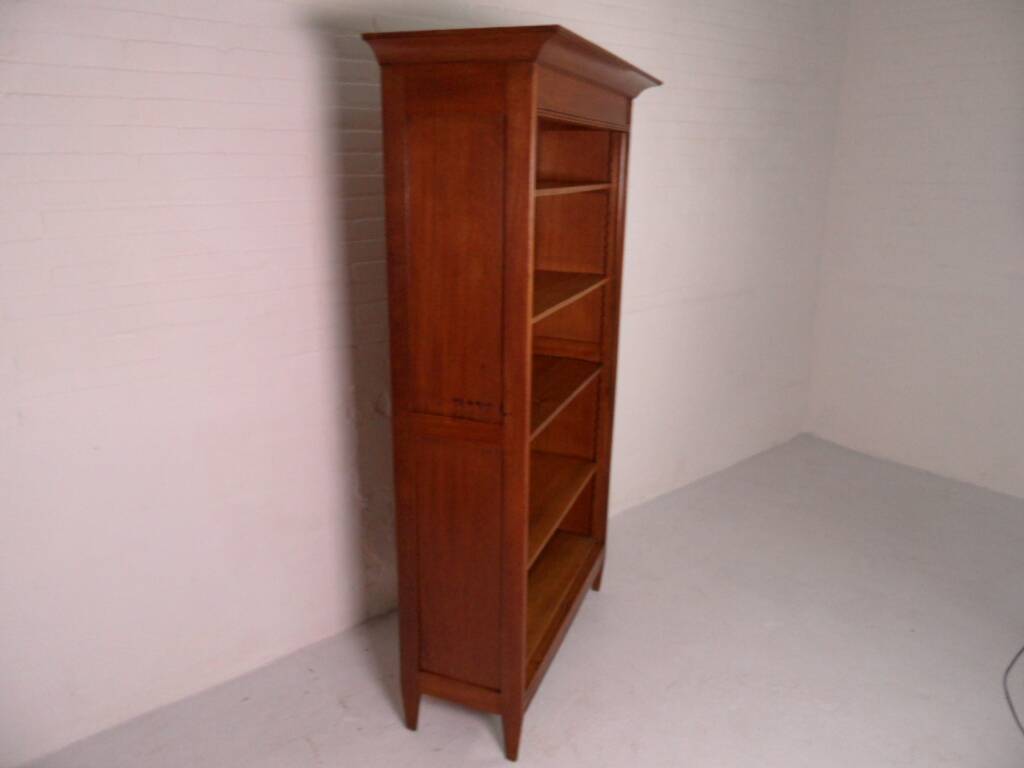 Antique oak open bookcase