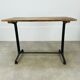 Table de bistrot pied fonte plateau bois