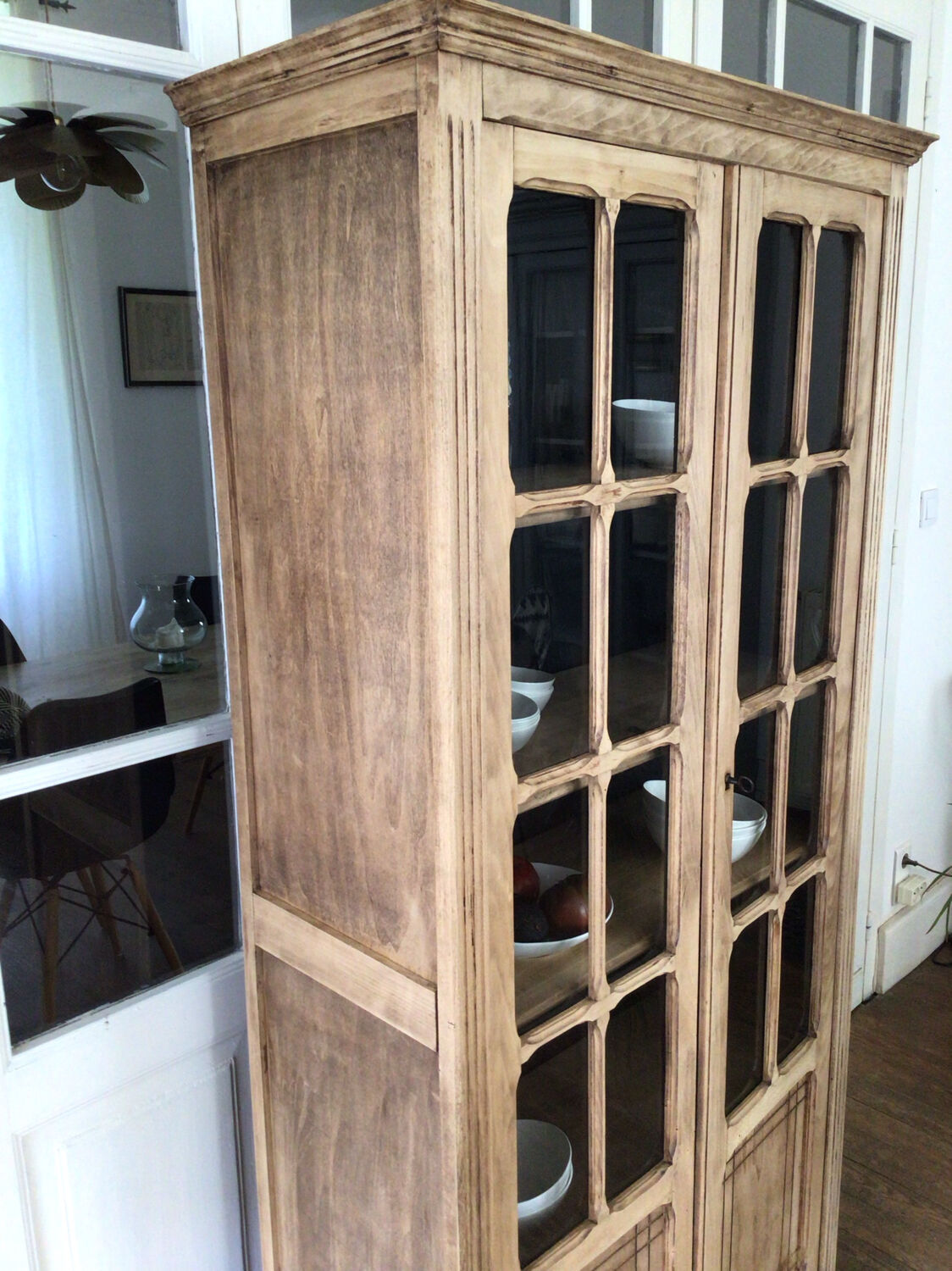Parisian glass cabinet bookcase