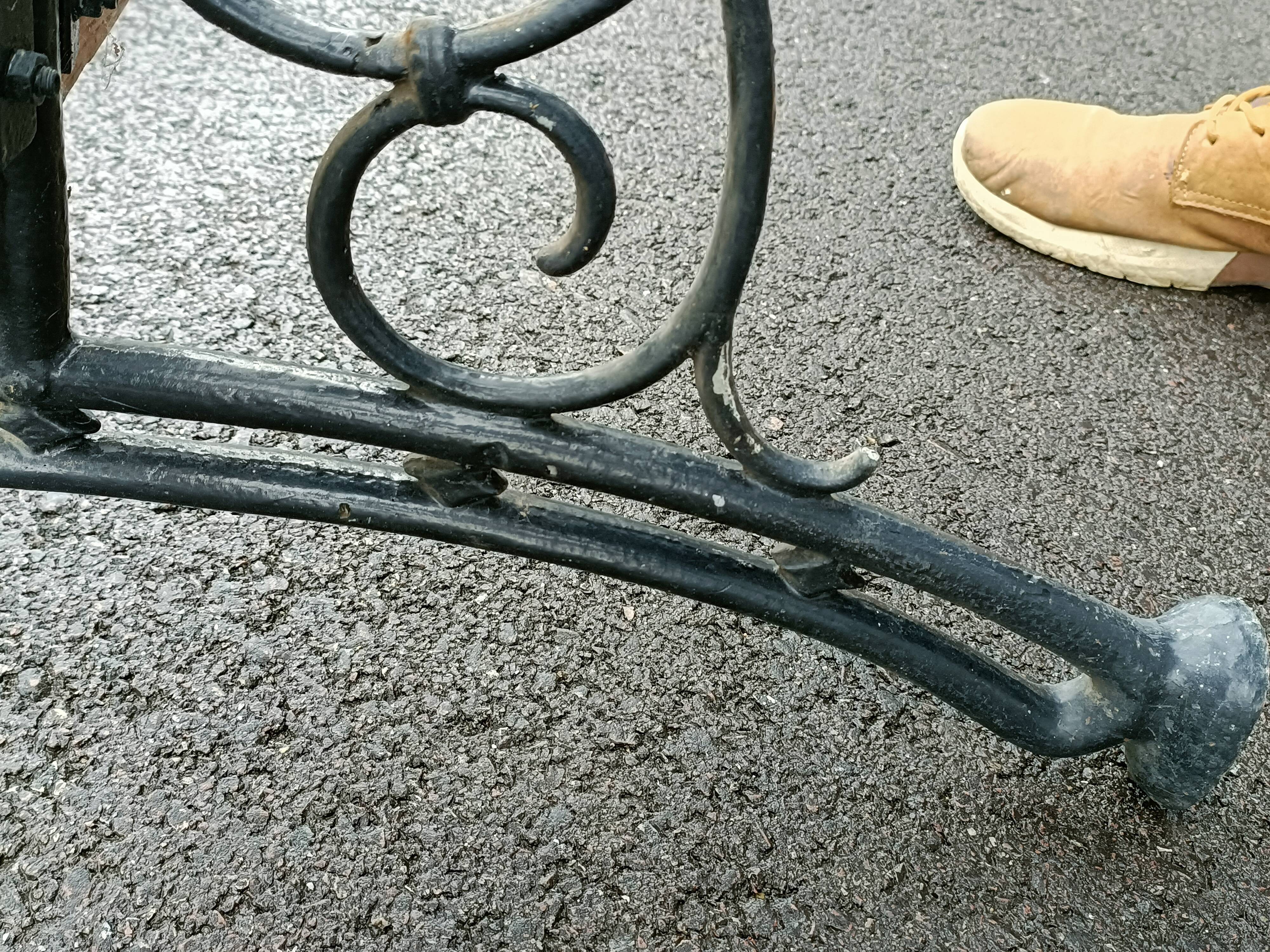 Old garden bench cast iron legs