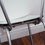 White and black formica chair 70s