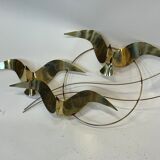 Vintage curtis jere modern brass wall sculpture