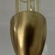 Mid Century Suspension, 5 globes in brass and opal glass, Honsel Leuchten