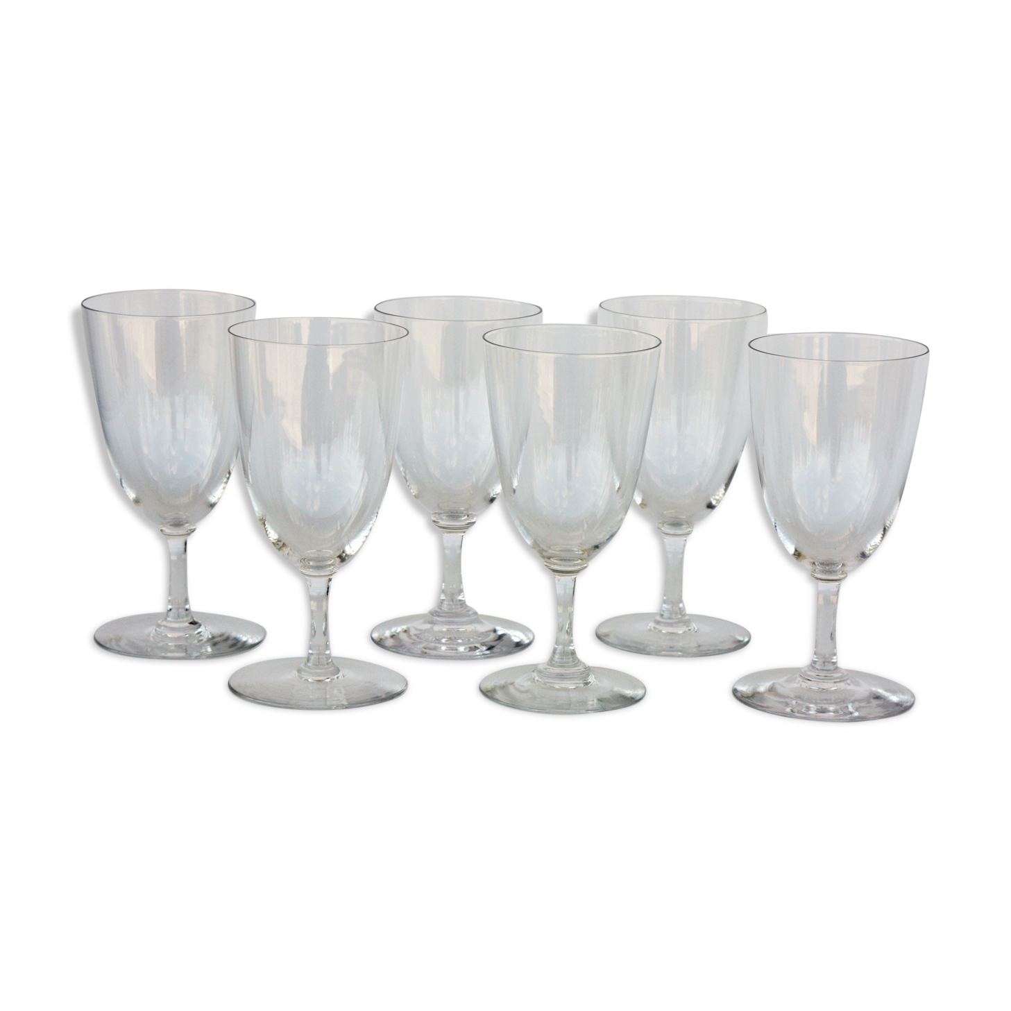 Série de 6 verres à eau en cristal de Baccarat modèle Comtesse de Paris