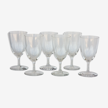 Série de 6 verres à eau en cristal de Baccarat modèle Comtesse de Paris