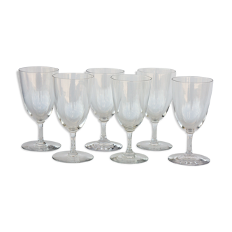 Série de 6 verres à eau en cristal de Baccarat modèle Comtesse de Paris