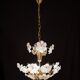 Charming Murano Candlestick White Flowers, 1970