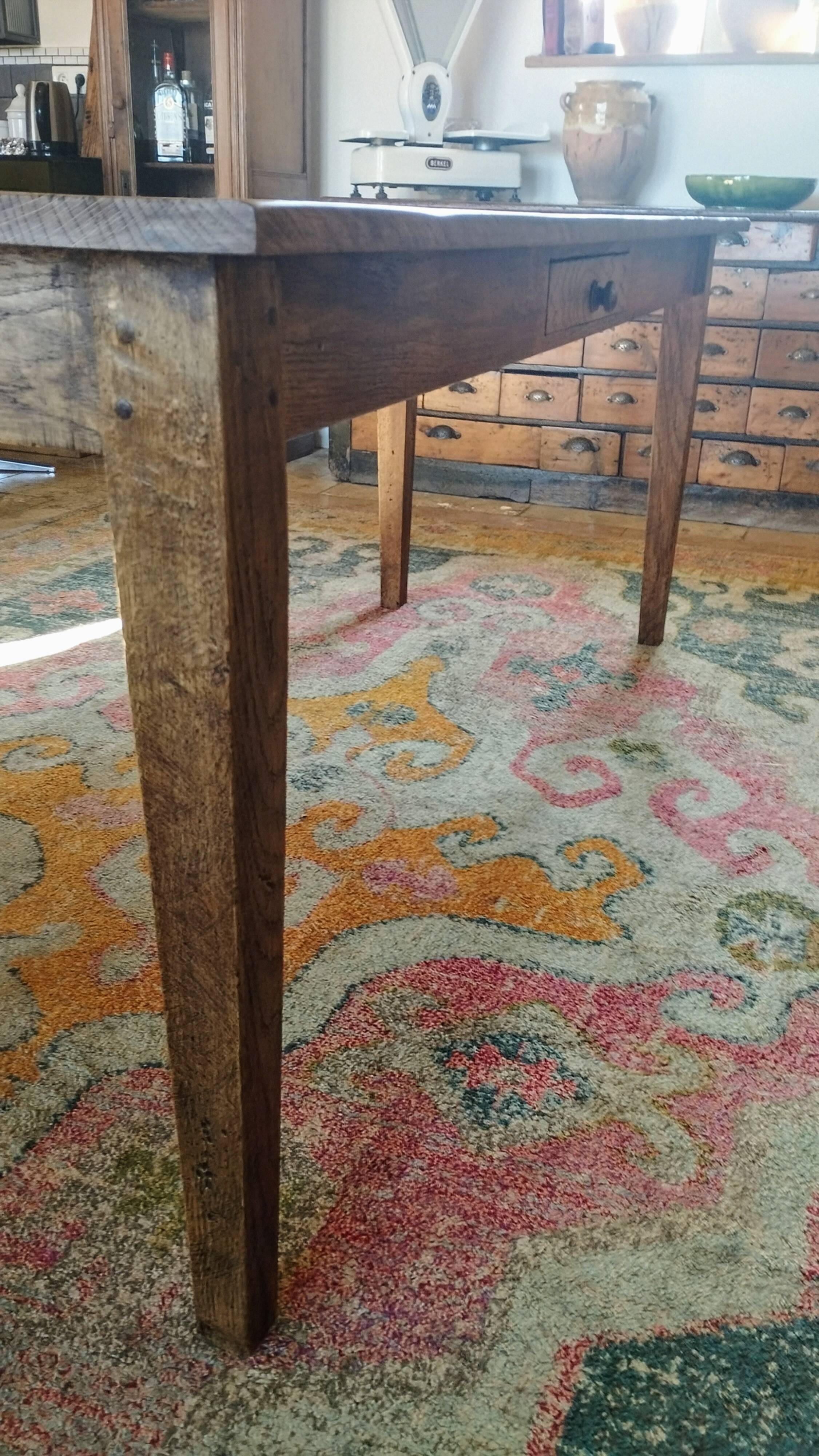 Farm table in sold oak