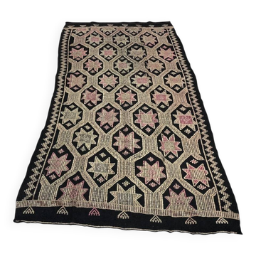 Tapis Kilim vintage en laine d'Anatolie