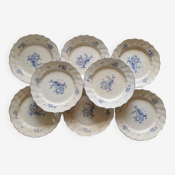 Lot de 8 assiettes Boch Frères la Louvière