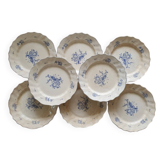 Lot de 8 assiettes Boch Frères la Louvière