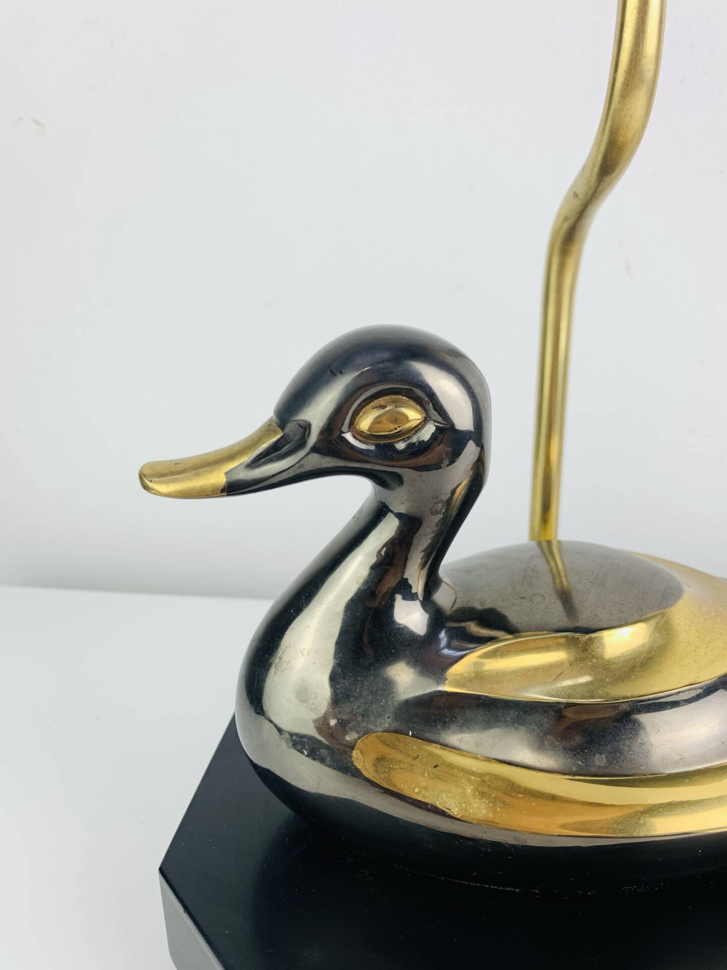 Lampe canard en laiton vintage