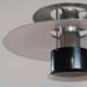 Vintage Danish black shell pendant lamp