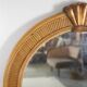 Pair of rattan and copper mirrors
