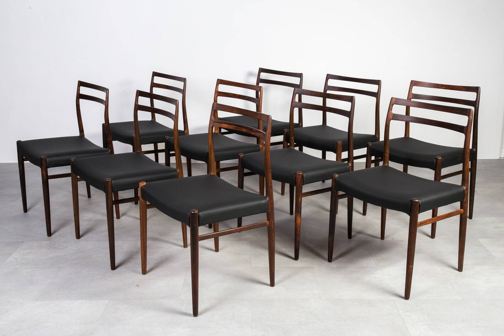 Vintage Dining Chairs by Alf Aarseth for Gustav Bahus, 1960s, Set of 10
