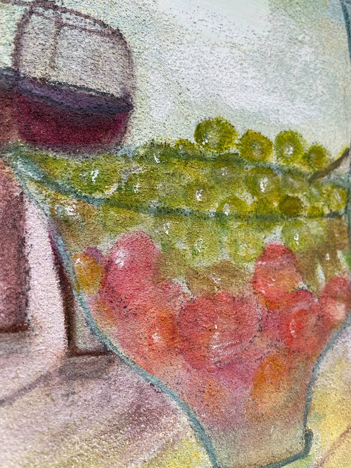 Still life painting on canvas