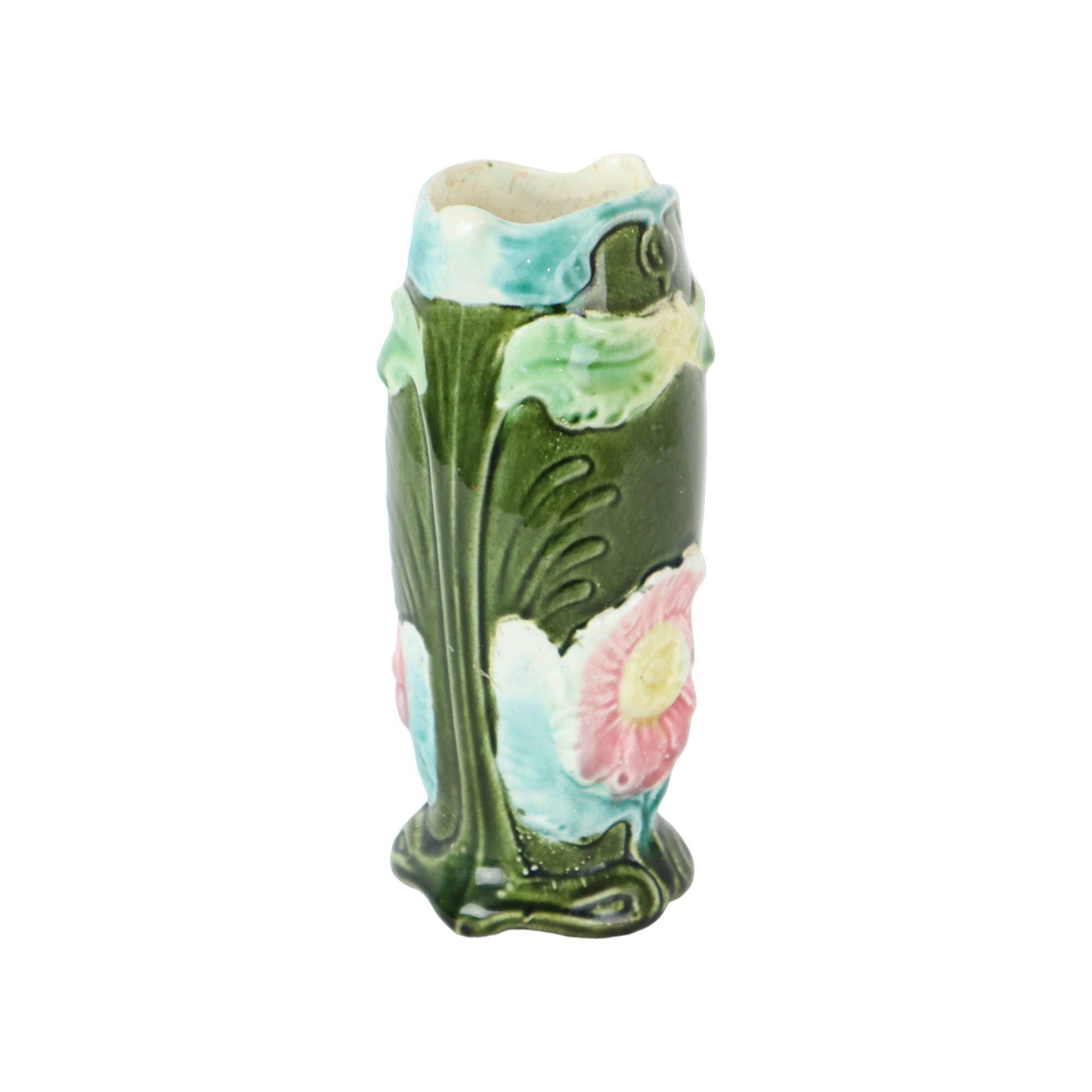 French art nouveau vase barbotine gustav de bruyn antique pottery