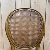 Set of 6 Louis XVI medallion chairs in wood and caning.