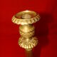 Bronze and brass candlestick, "Restoration" style, electrified as a lamp base.
