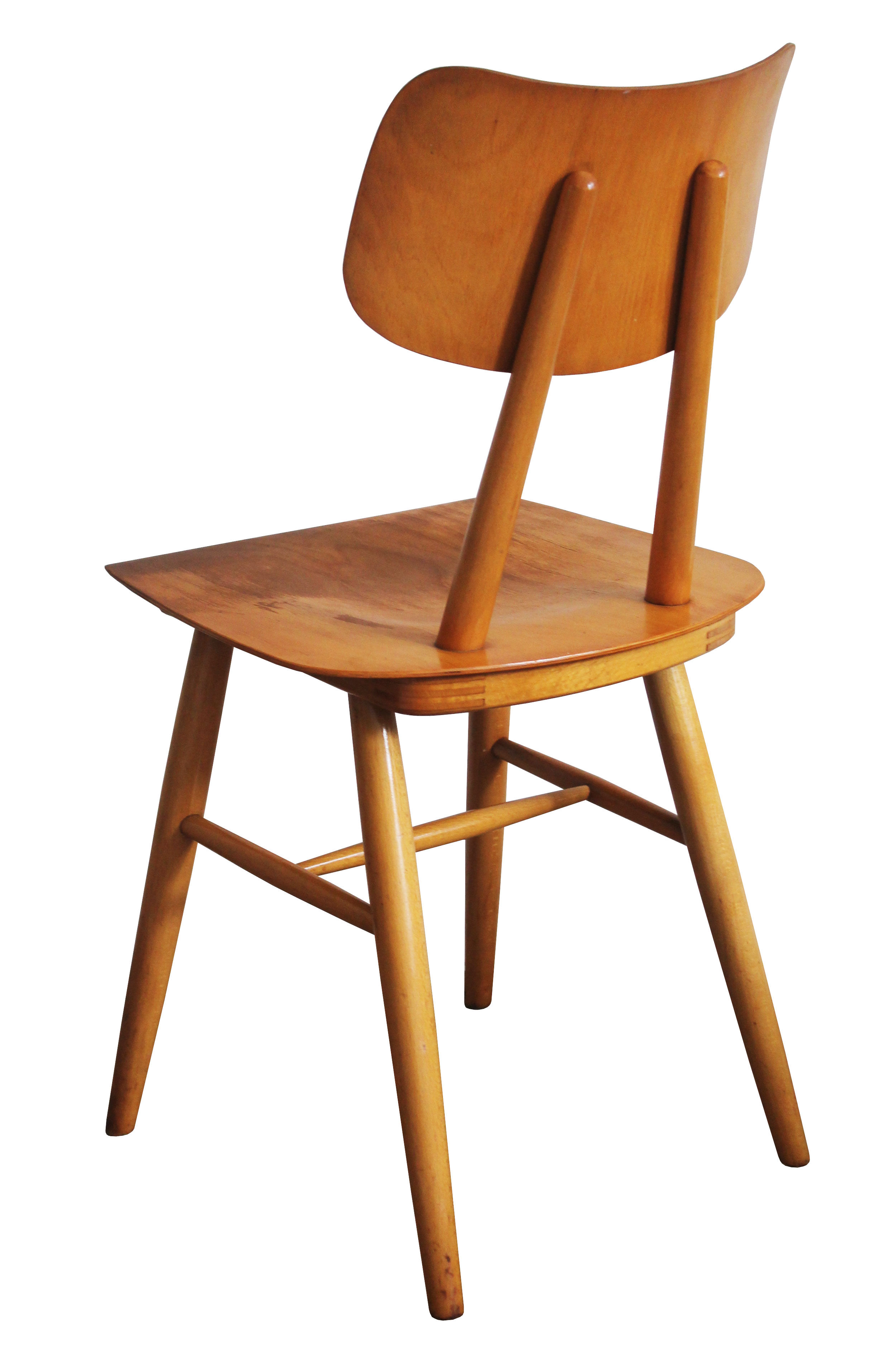 Paire de chaises de salle à manger mid century des années 1960 par ton