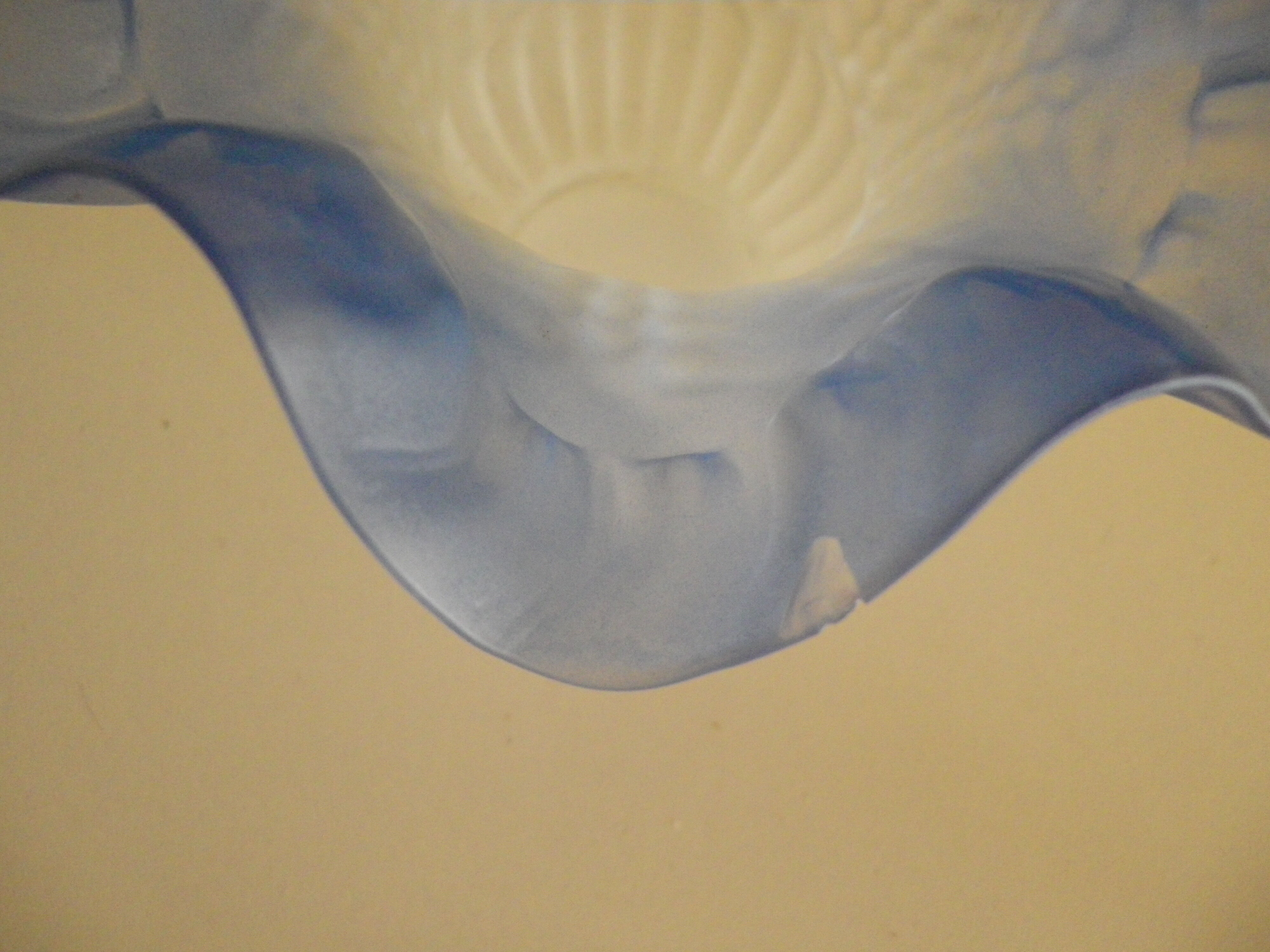 Wall sconces with opalines in the shape of corollas and black metal support