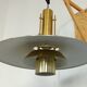 rare danish ceiling lamp by T H Valentiner in brass with 70 cm diameter