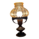 Vintage lamp in brass and amber glass