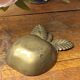 Apple-shaped brass ashtray