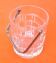 1970s Ice bucket Molded and chiseled glass Geometric decor