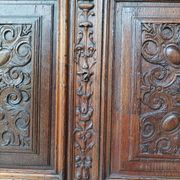 Renaissance oak carved buffet cabinet