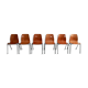 Ensemble de 6 chaises pagholz bicolores par Adam Stegner, 1960