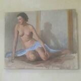 Oil on nude canvas