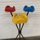 Italian multicolored Tricorno coat rack by Enzo Mari for Danese, 1970s