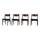 Ensemble de 4 chaises de salle à manger scandinaves modernes des années 50 en hêtre et palissandre.