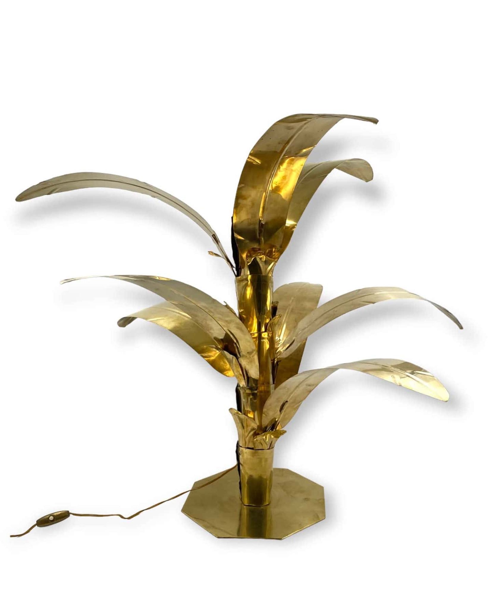 Palm tree brass floor/table lamp, Bottega Gadda Italy, 1960