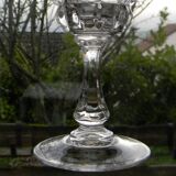 Set of 6 crystal water glasses from ARQUES. Pompadour model.
