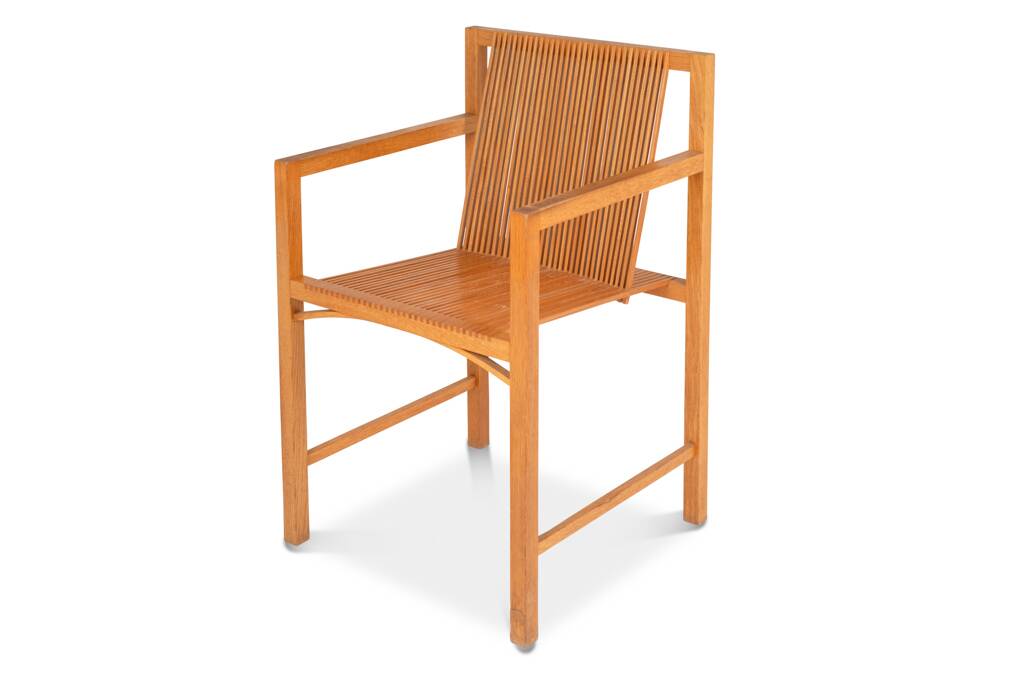 Ruud Jan Kokke. Pair of minimalist oak armchairs. 1980s.