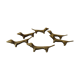 Series of 6 vintage gilded brass dachshund knife holders