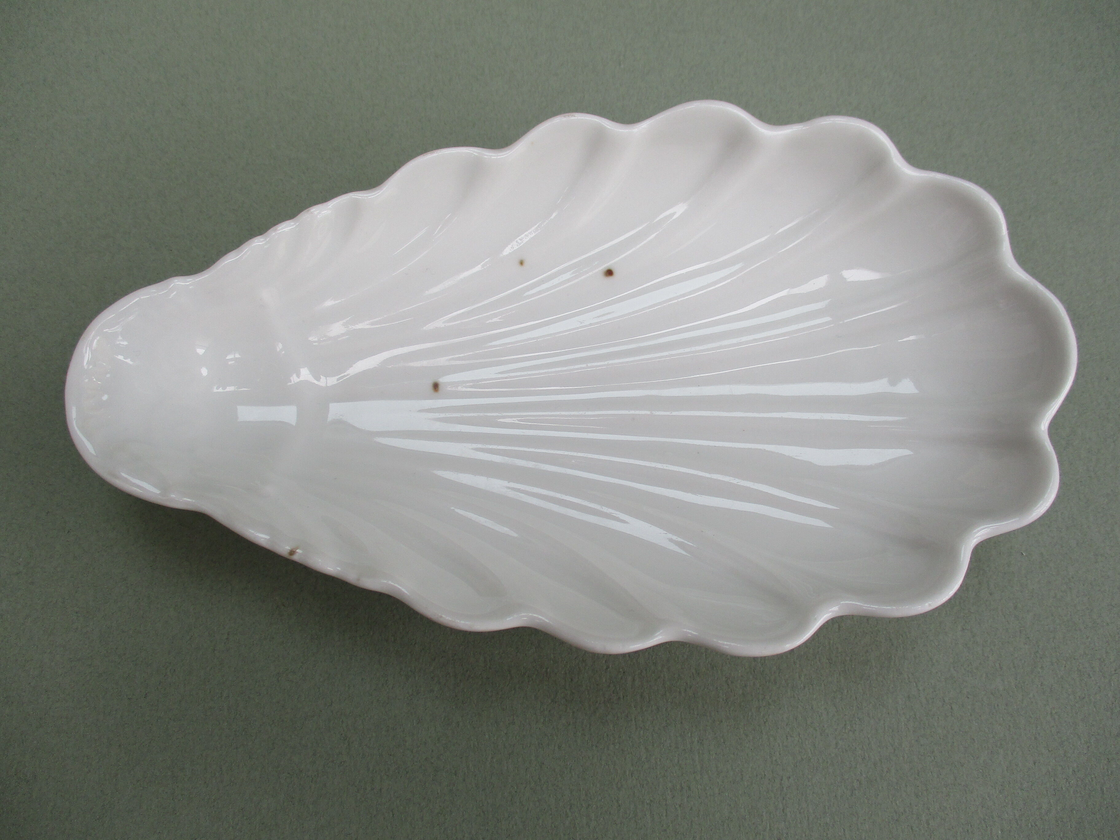White-fire porcelain dish - Charles Pillivuyt shell
