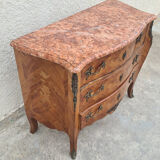 Louis XV style chest of drawers in rosewood