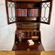 Antique Edwardian Bureau Bookcase with Inlaid Floral Detail – Early 20th Ce