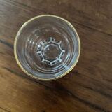 9 vintage gold rimmed glasses.