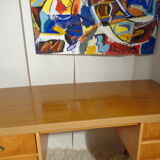 Vintage desk Ekawerk compass feet 50s