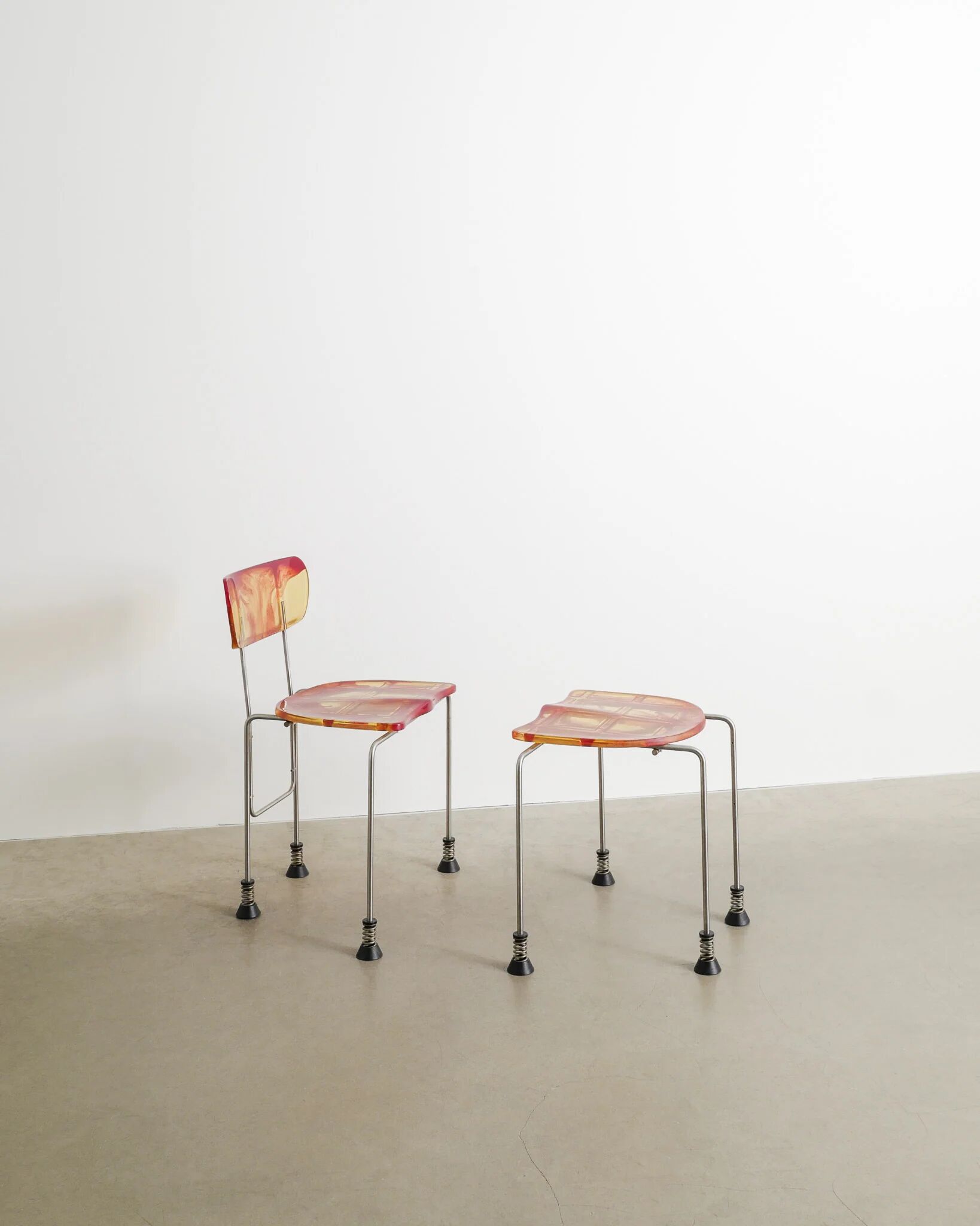 Italian Contemporary Broadway Chair & Stool by Gaetano Pesce, 1993