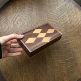 Empty pocket, Art Deco box in straw marquetry