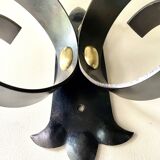 Large brutalist wall lamp by Jean Perzel