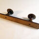 Wooden wall coat rack 2 hooks