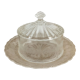 Cheese or dessert bell with glass tray